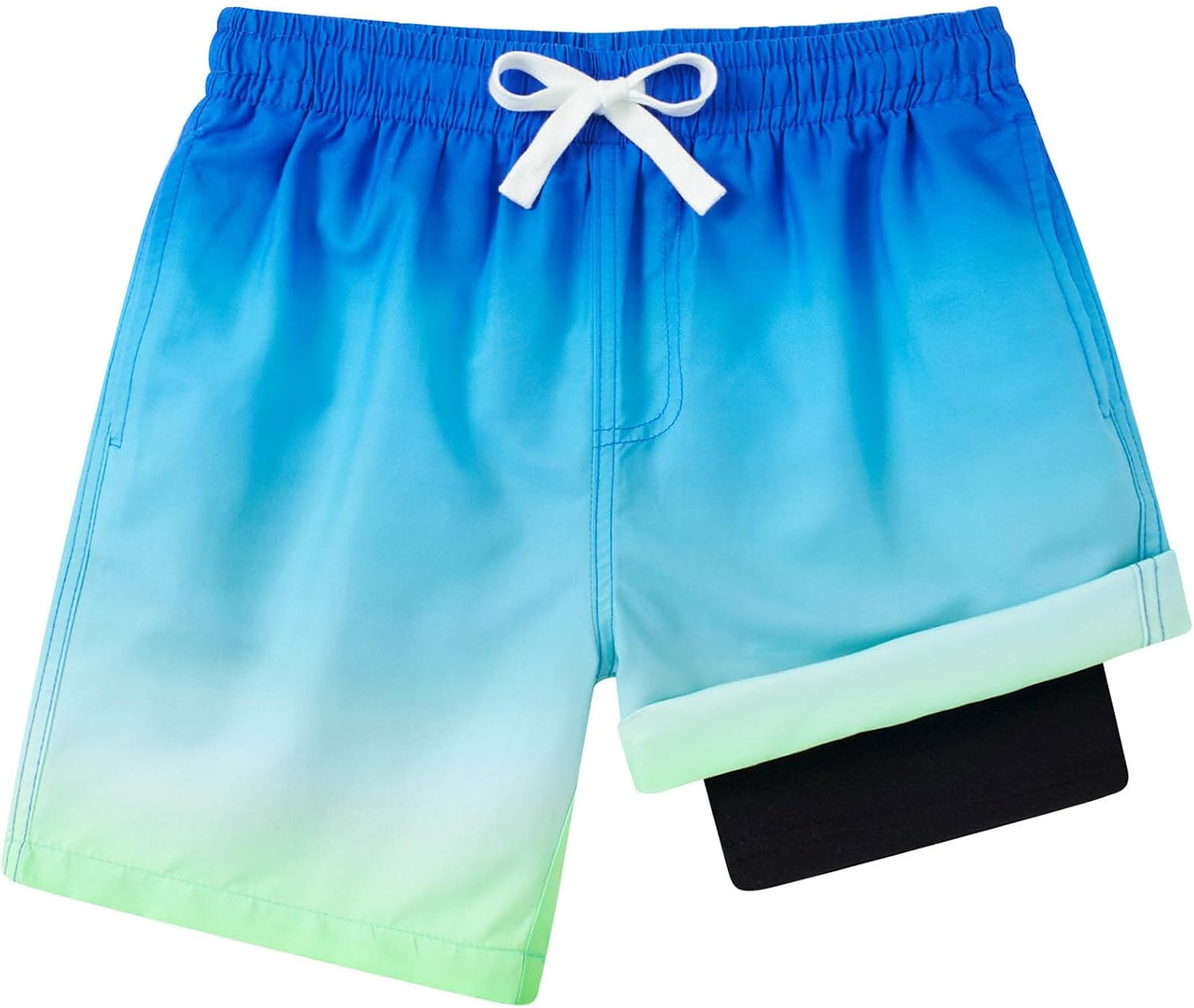 Detalle de Kids4ever Boys Swim Trunks Quick Dry with Compression Liner – 7-18 Years