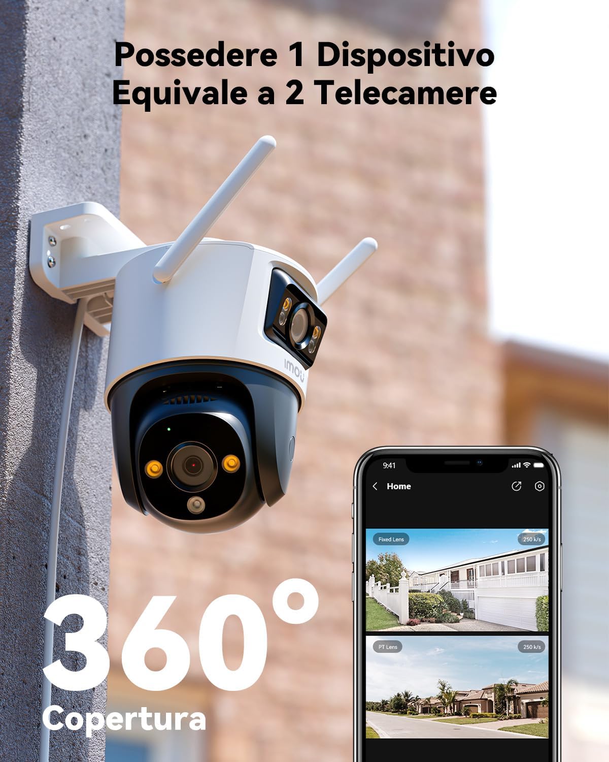 Detalle de Imou 3K (3MP+3MP) Telecamera Wi-Fi Esterno a Doppio Obiettivo PTZ