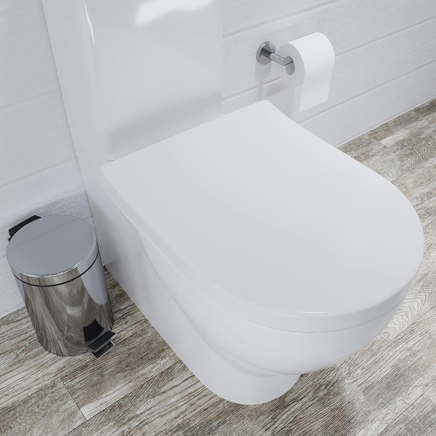 Thumbnail 4 de Croydex Malo Flexi-Fix Long D Shape Toilet Seat – Soft Close, Quick Release & Antibacterial Surface