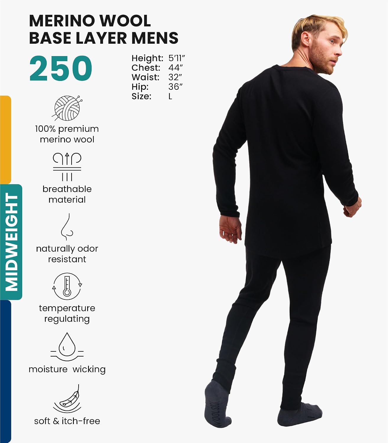 Detalle 2 de Merino.tech Merino Wool Base Layer Set