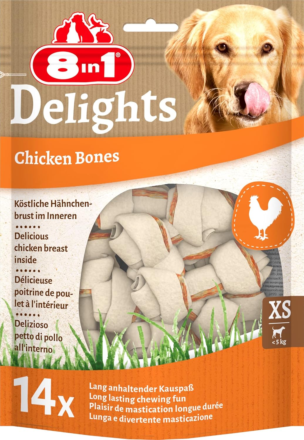 Thumbnail 6 de 8in1 Delights Xs 14 Os à Mâcher – Os à mâcher au poulet pour chien (168 g)