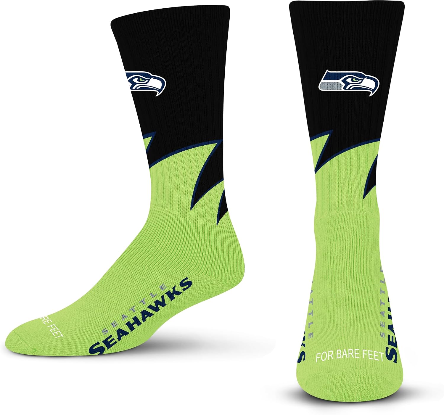 Thumbnail 5 de For Bare Feet NFL Unisex Black Wave Crew Socks (Buffalo Bills), Large