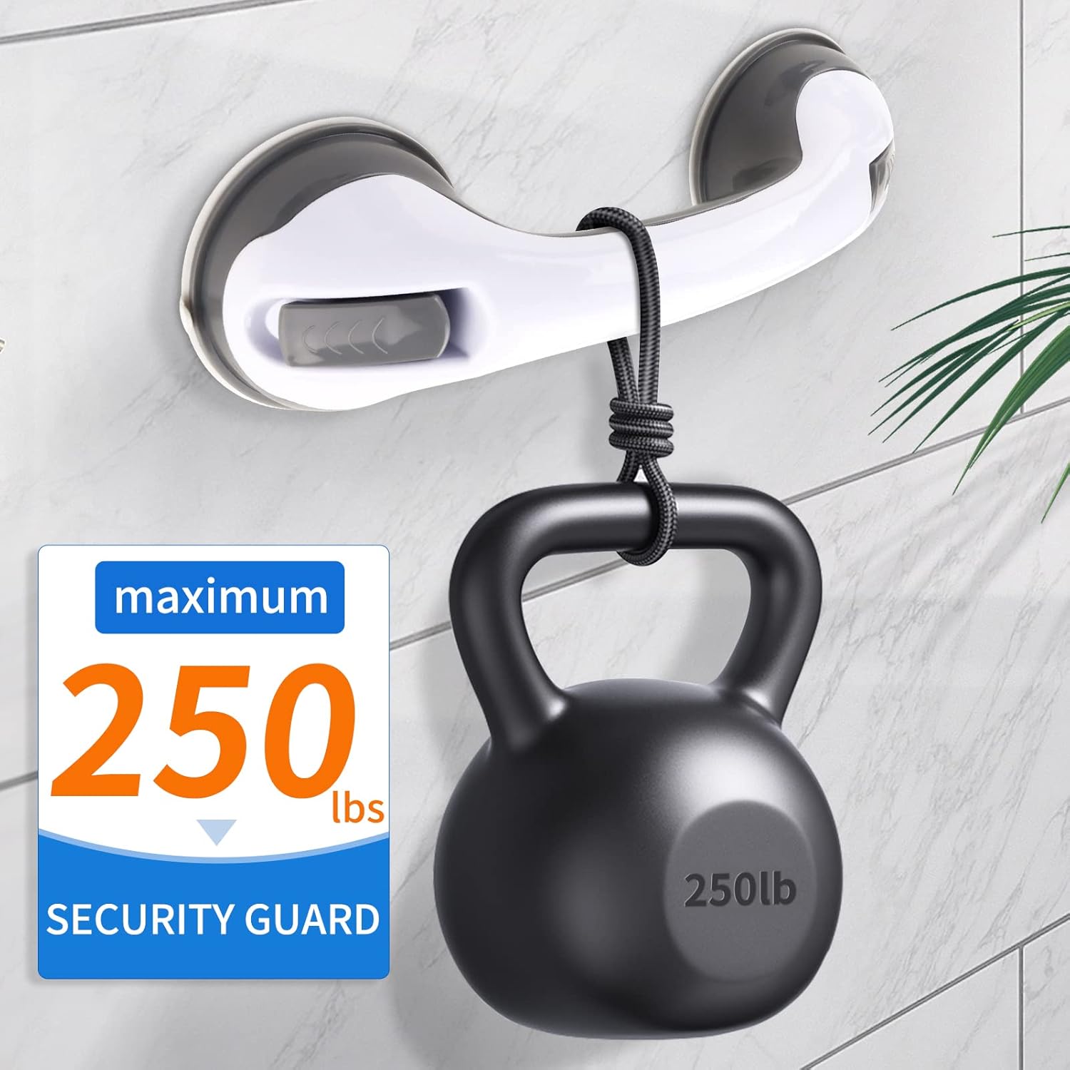 Thumbnail 4 de Shower grab rails 12 inch suction bar set