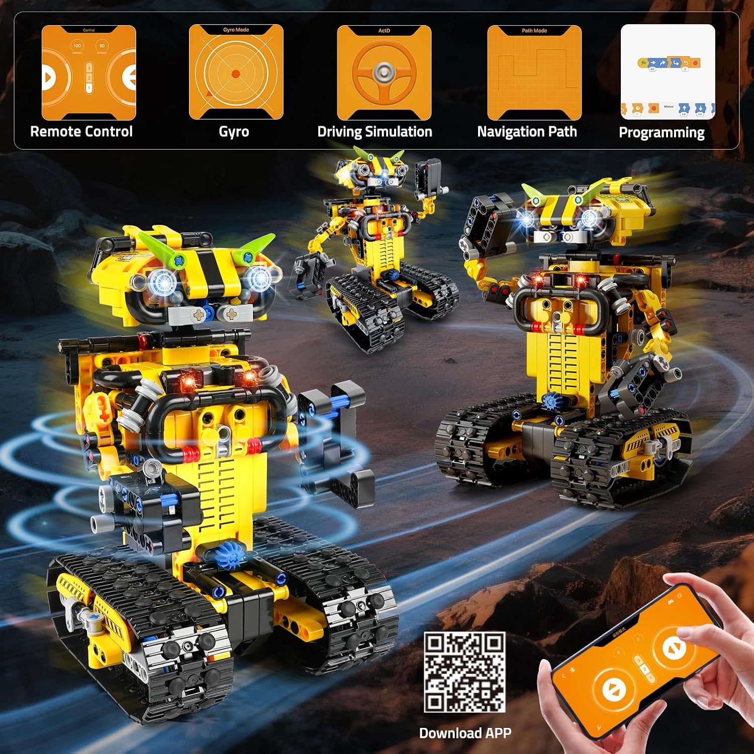 Thumbnail 5 de HiWEEGO 730 Teile ferngesteuerter Roboter đ€