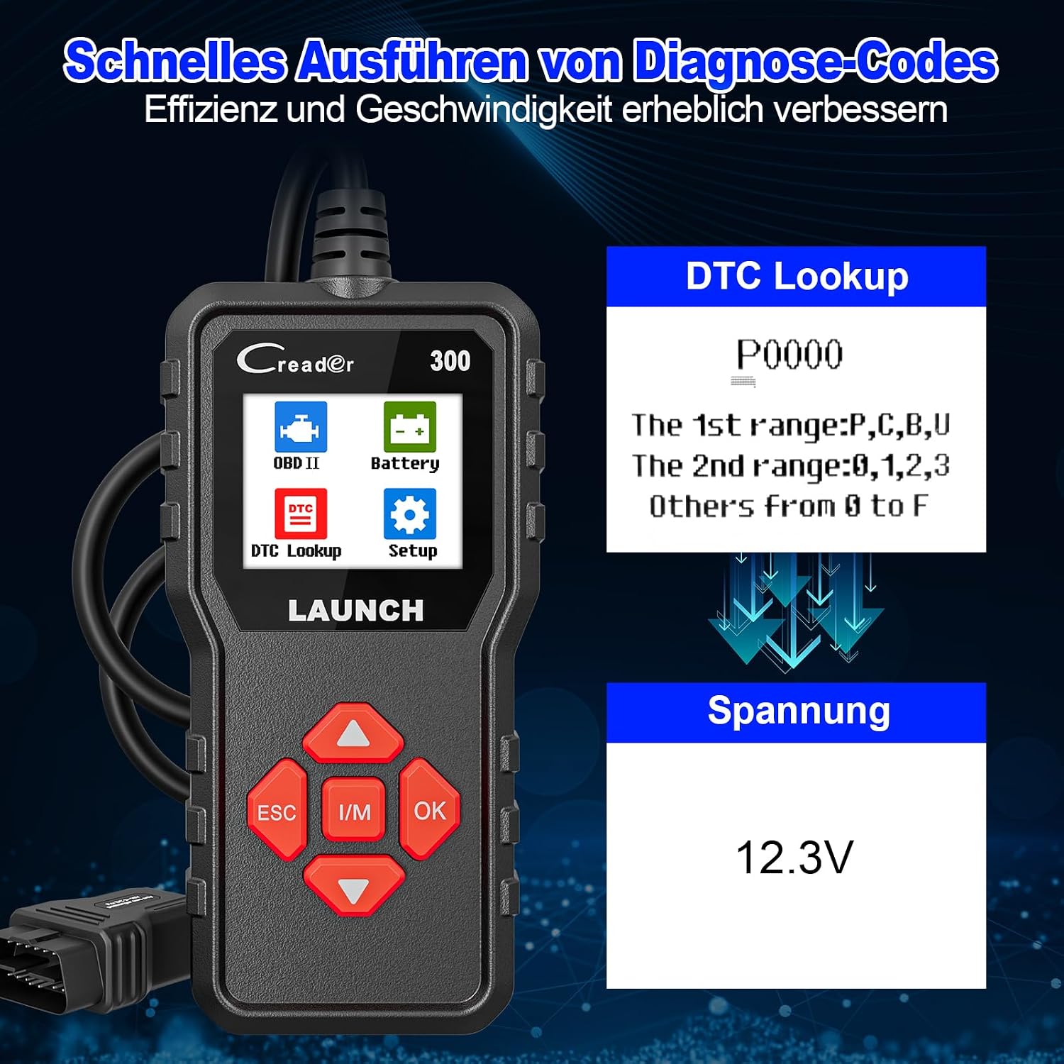 Thumbnail 4 de Launch CR300 OBD2 Diagnosetool – Kompatibel mit EU-Fahrzeugen ab 2000