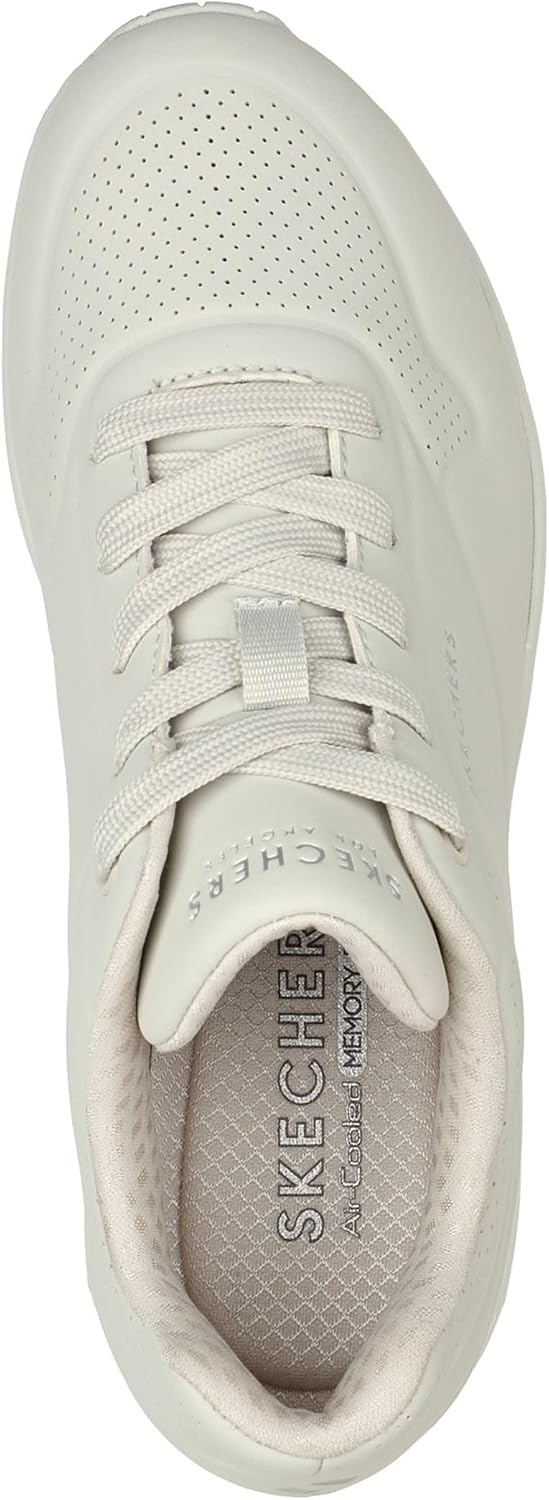 Detalle 2 de Skechers Damen Uno Stand On Air Trainers – Off White Durabuck, 37 EU