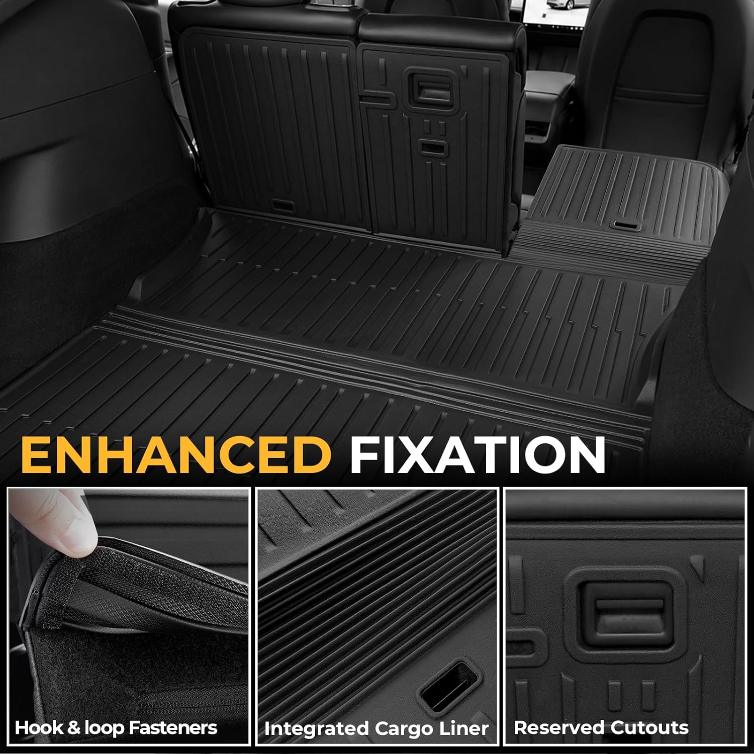 Thumbnail 3 de GALVAGNITE Floor Mats for Tesla Model Y (2021–2024) Full Coverage All-Weather Mat Set