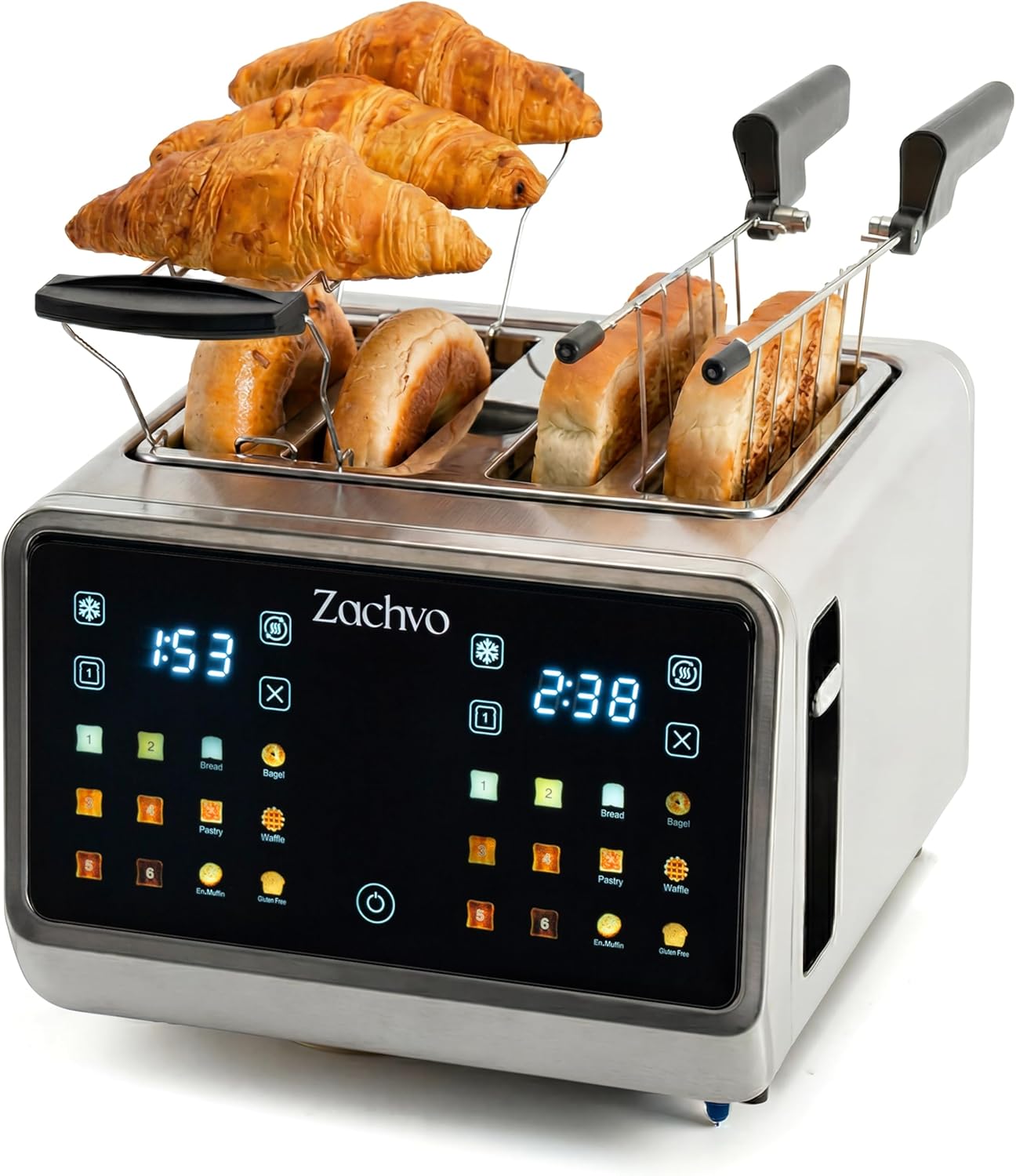 ZACHVO 4 Slice Toaster 1.45" slots