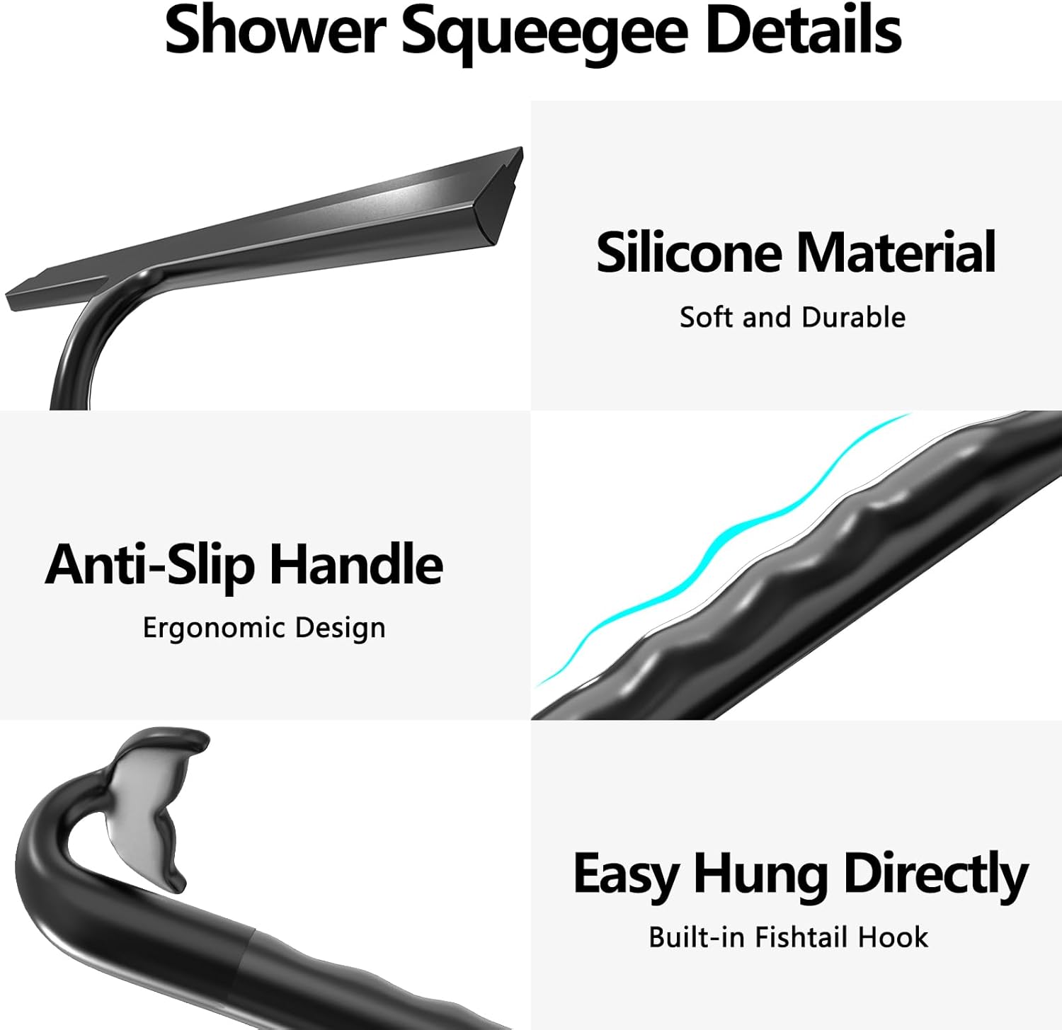 Detalle de OGGRXOR 25cm shower squeegee for glass