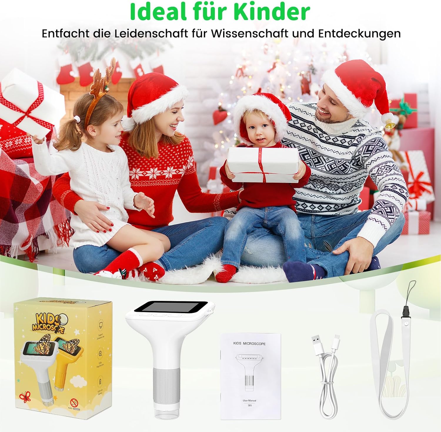 Thumbnail 6 de Mikroskop für Kinder 1000x mit 3,0 Zoll