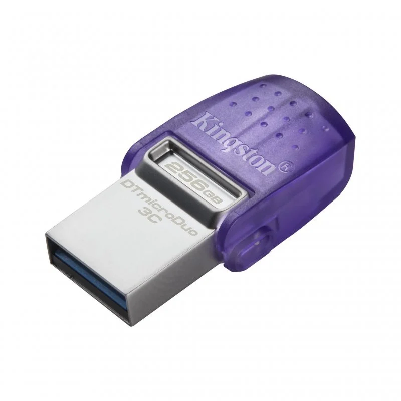 Detalle de Kingston DataTraveler microDuo 3C 256GB: almacenamiento USB-C/USB-A compacto y flexible