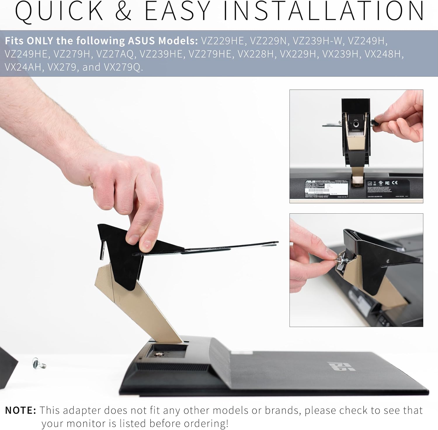 Detalle de VIVO MOUNT-ASVZ01 ASUS VZ・VXシリーズ用VESA変換ブラケット 75×75・100×100対応
