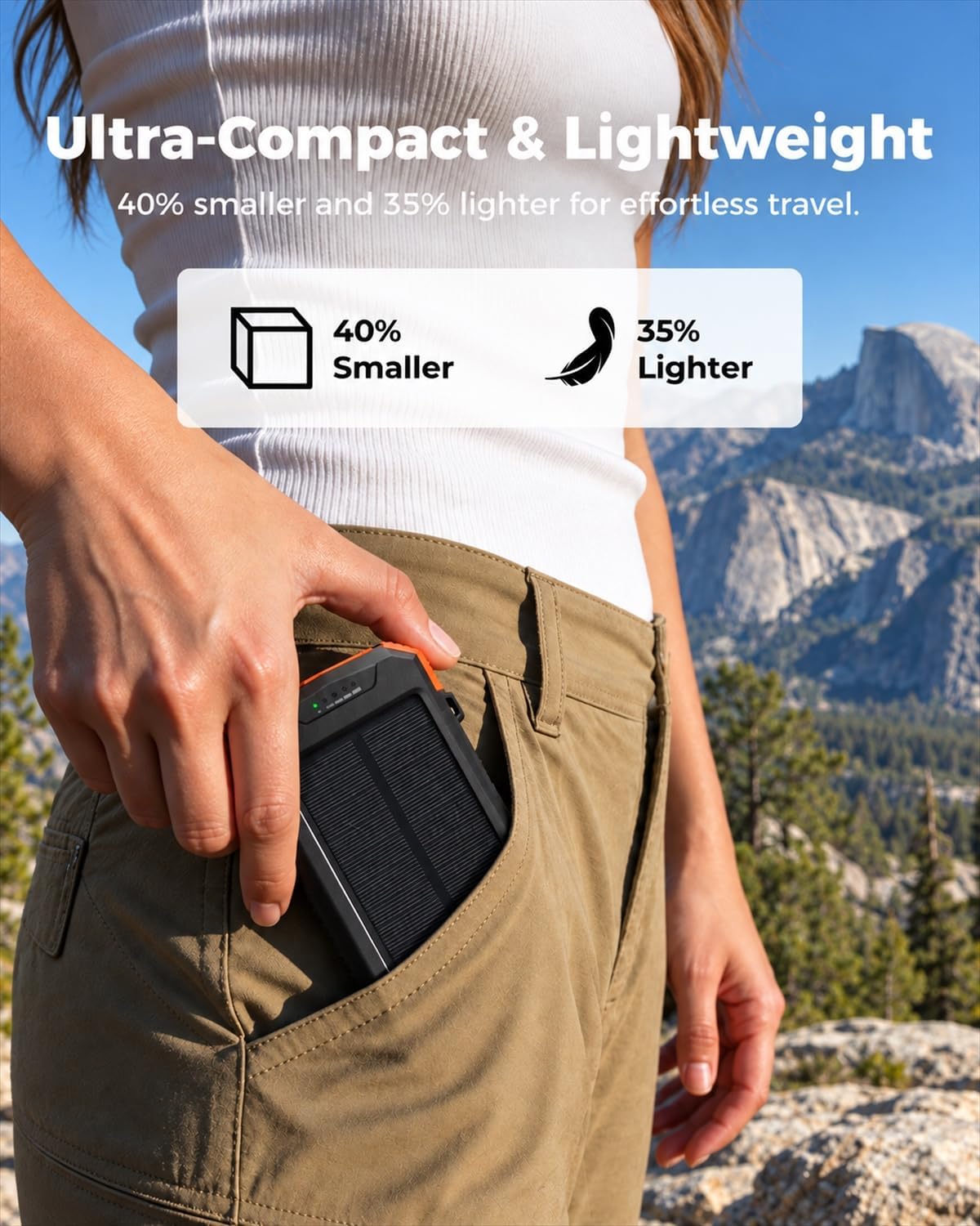 Thumbnail 2 de BLAVOR 10,000mAh Solar Power Bank with 20W USB-C Fast Charging and Dual Flashlights