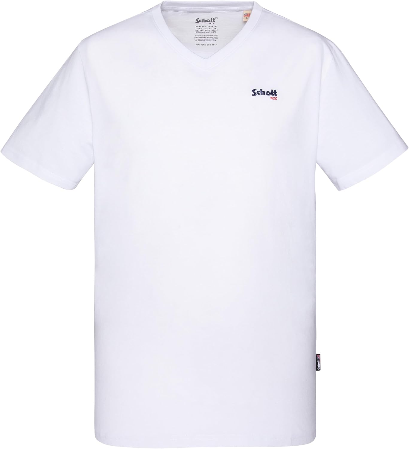 Detalle de Schott NYC Tscasualv T-Shirt Homme – Lot de 1