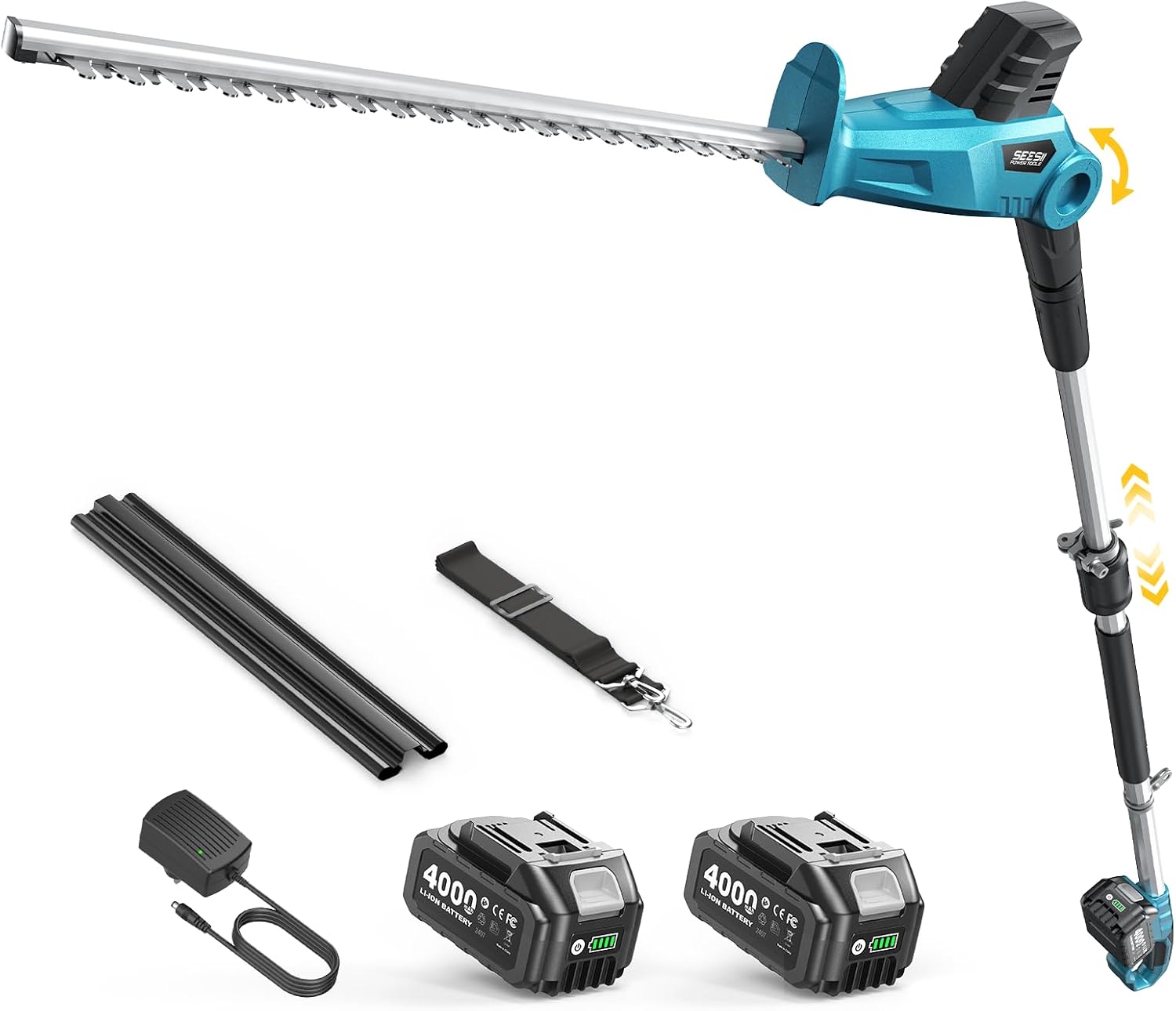 Detalle de SEESII Cordless Pole Hedge Trimmer 20-Inch Blade