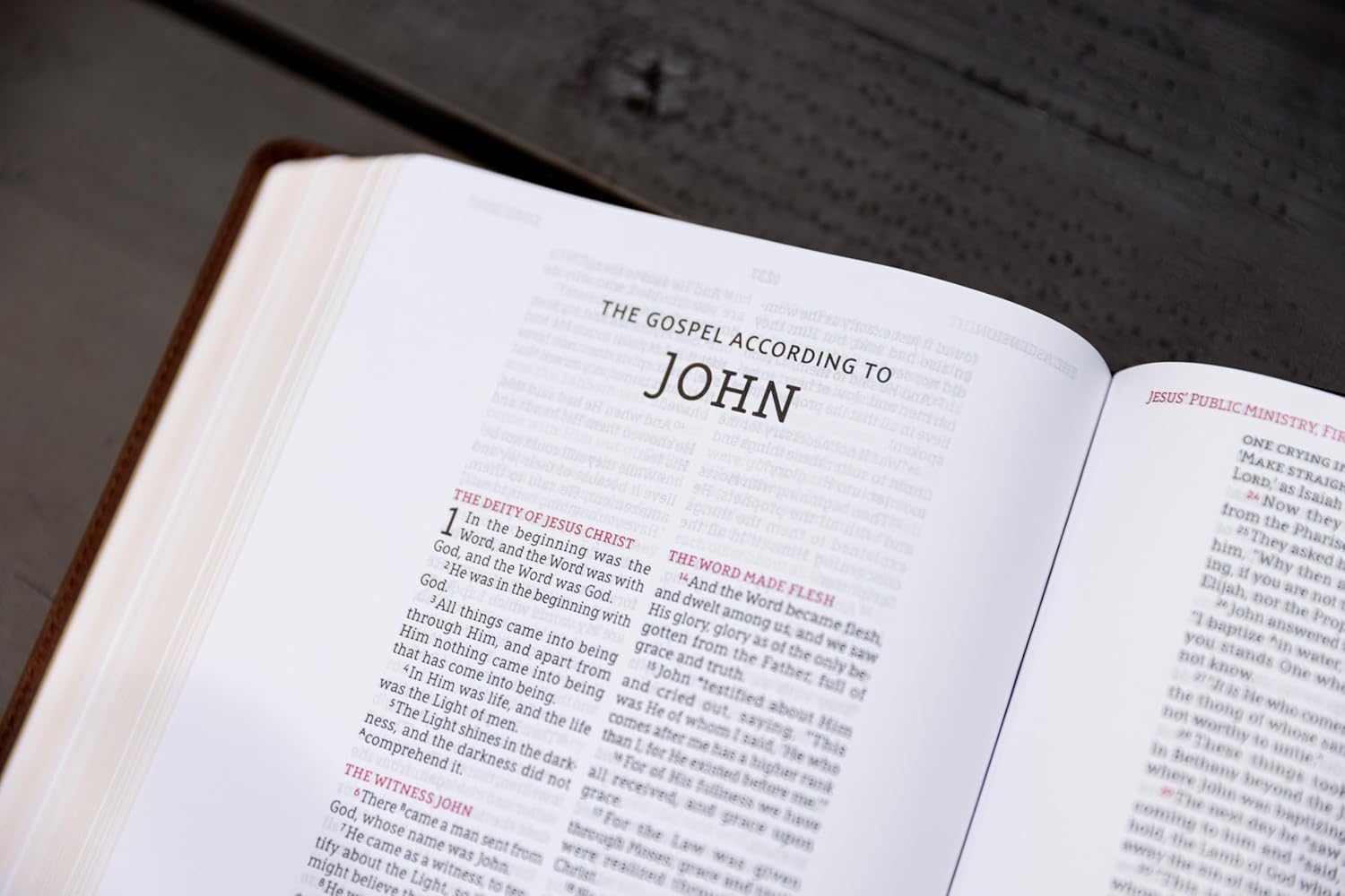Thumbnail 6 de Zondervan NASB Wide Margin Bible, Brown Leathersoft, Red Letter, 1995 Text