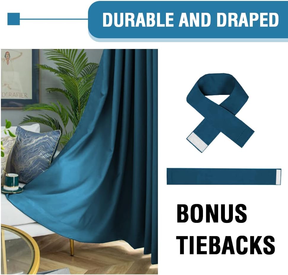 Detalle de BellaHills blackout curtains, 2 panels