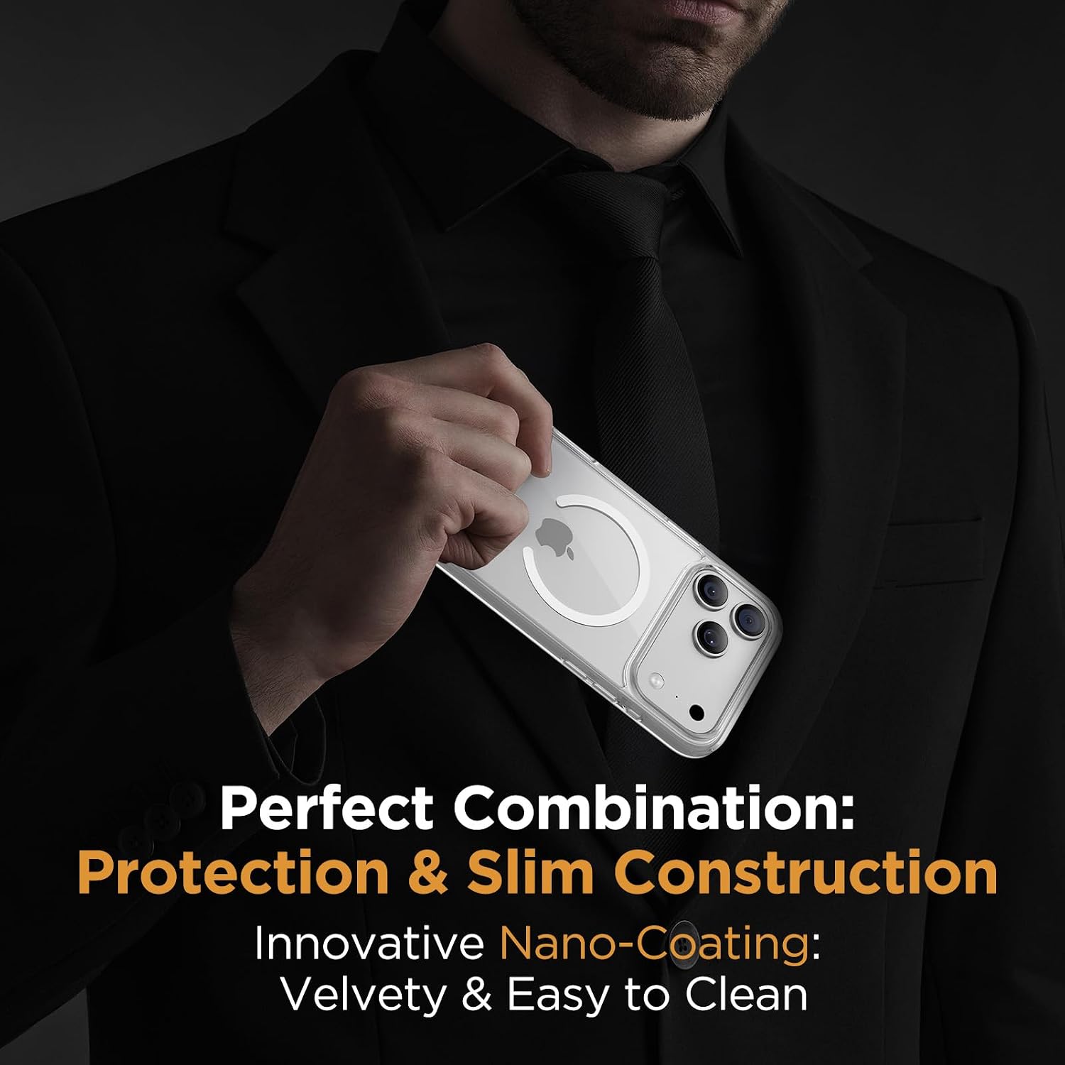 Thumbnail 6 de Miracase for iPhone 17 Pro Max: MagSafe Case with 9H+ Screen Protector, Military-Grade Protection (Matte Clear, 6.9")