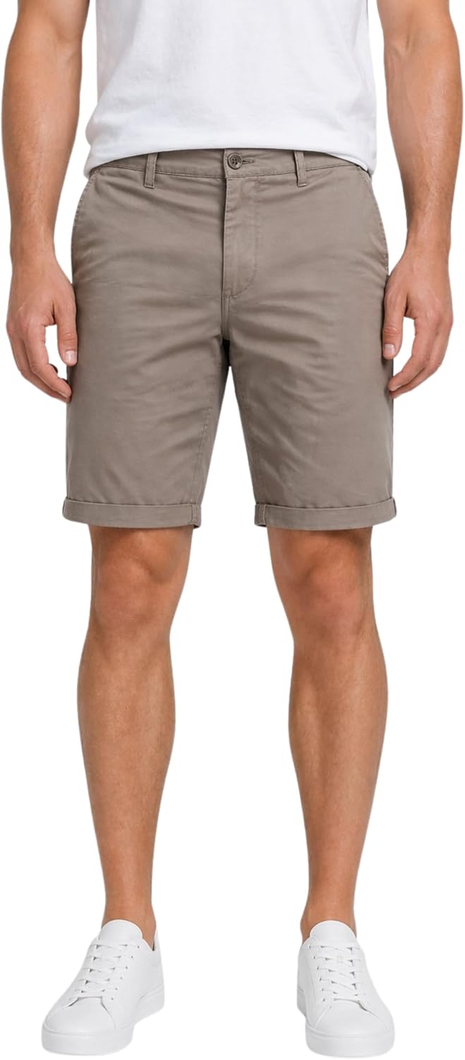 Detalle de Smith & Solo Kurze Hosen Herren – Chino Shorts aus Baumwolle, vielseitige Bermuda Hose für Sommer und Training