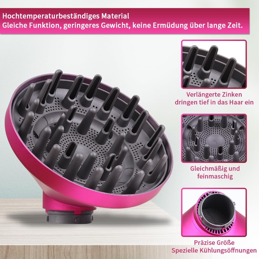 Detalle de Laymi Diffusor für Dyson Airwrap für rosa