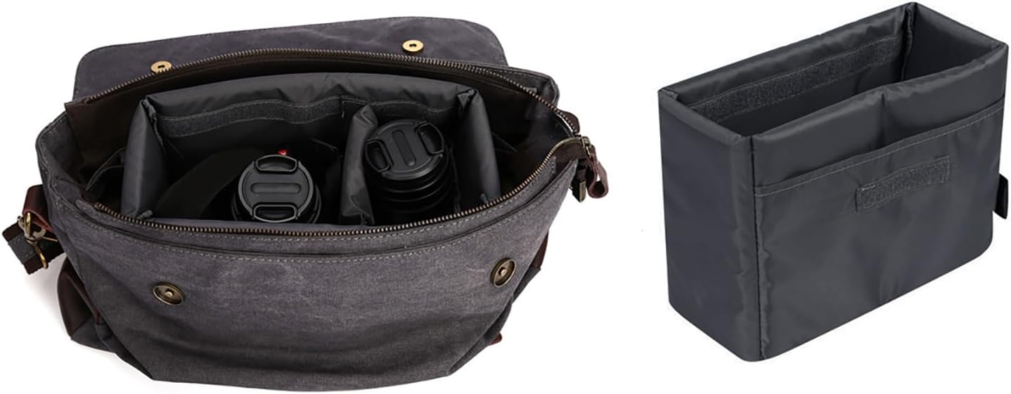 Detalle de S-ZONE custodia imbottita pieghevole impermeabile antiurto per fotocamera DSLR/SLR/TLR (grigio)