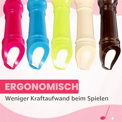 Detalle de CONJURER Sopranblockflöte 8-Loch – Deutsche Griffweise, ABS, beige, inklusive Reinigungsstab und Zubehör