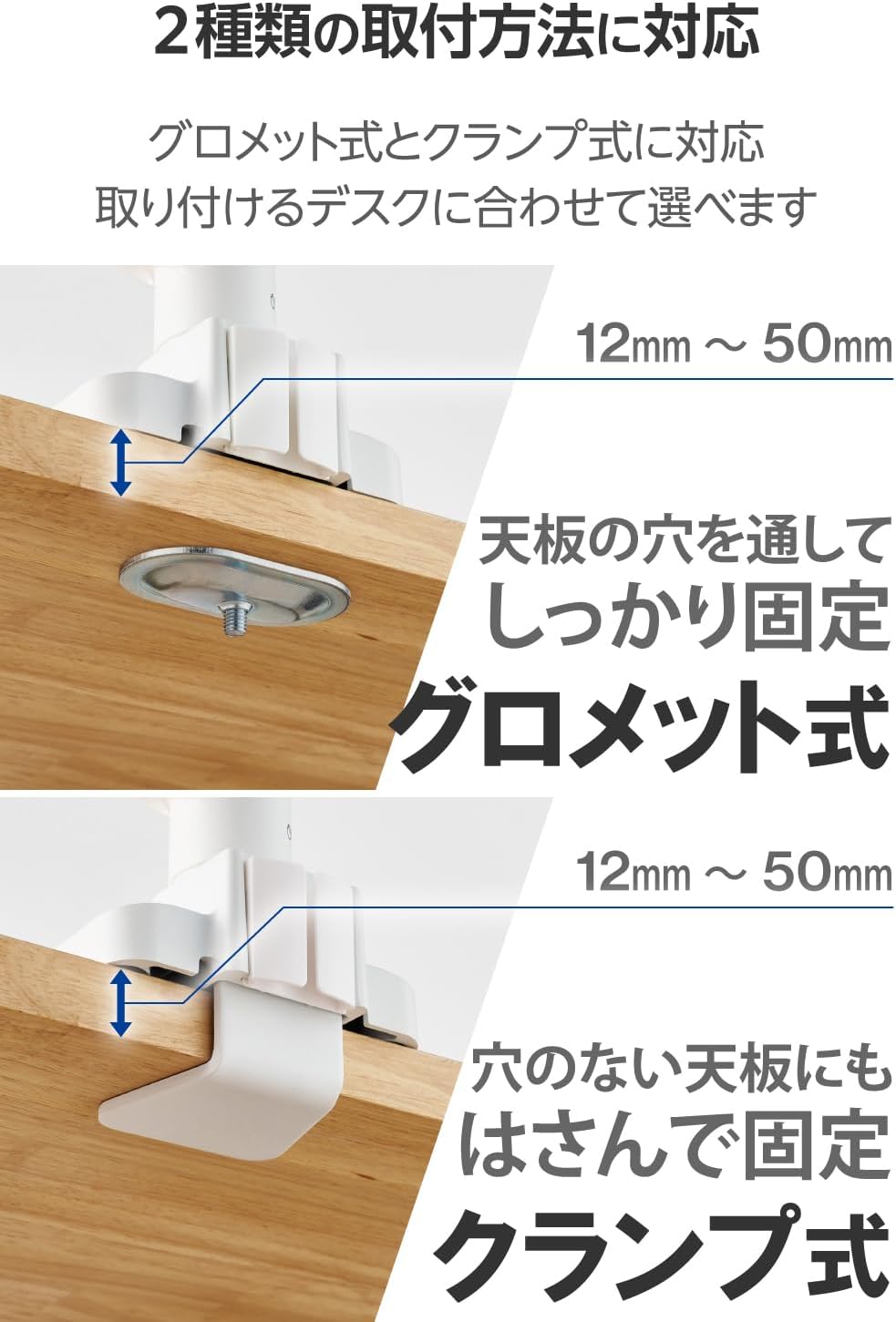 Detalle 1 de エレコム DPA-SS11WH モニターアーム 17~49インチ・耐荷重約20kg ガススプリング式 ホワイト