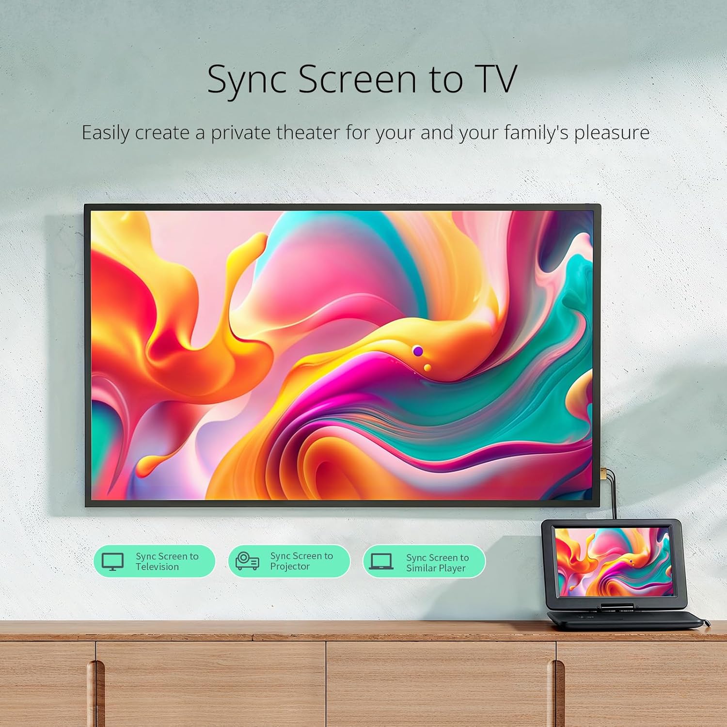 Thumbnail 5 de Yoton 17.5" Portable DVD Player with 15.6" HD Swivel Screen (YD155) for Cars & Kids