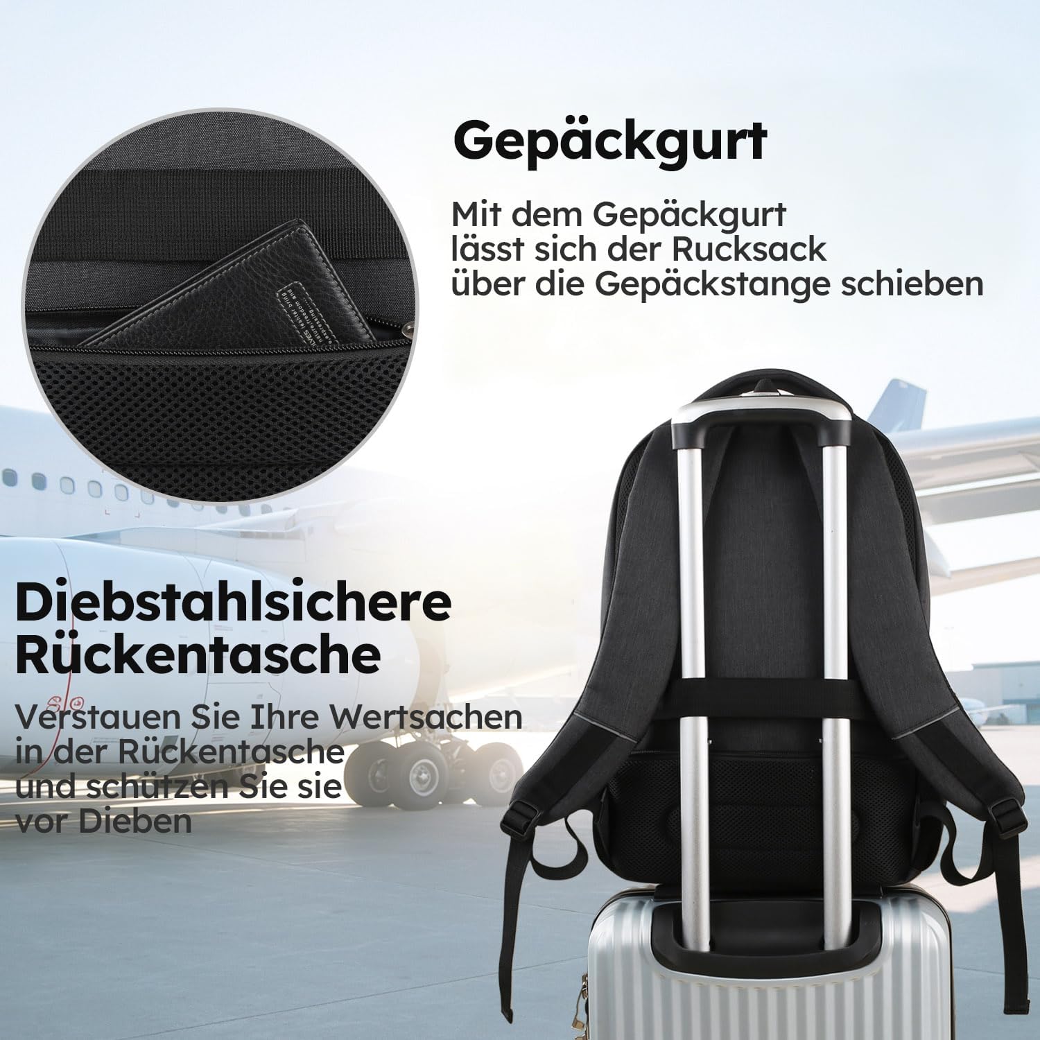 Thumbnail 4 de marcello Laptop Backpack 15.6 inch anti-theft rucksack