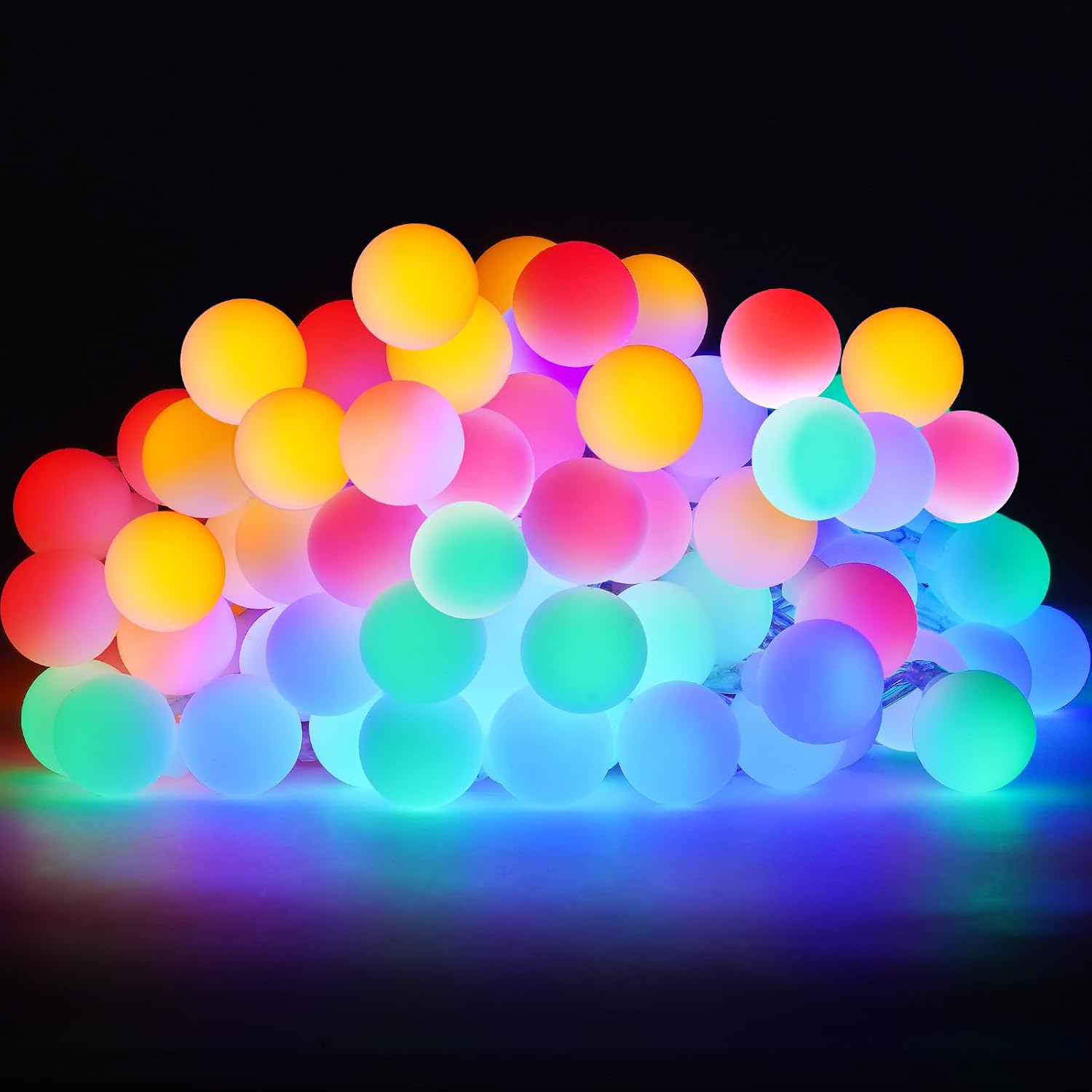 Detalle de 200 LED RGB Lichterkette (27 m) mit Timer & Fernbedienung, IP44 – strombetrieben für Garten & innen