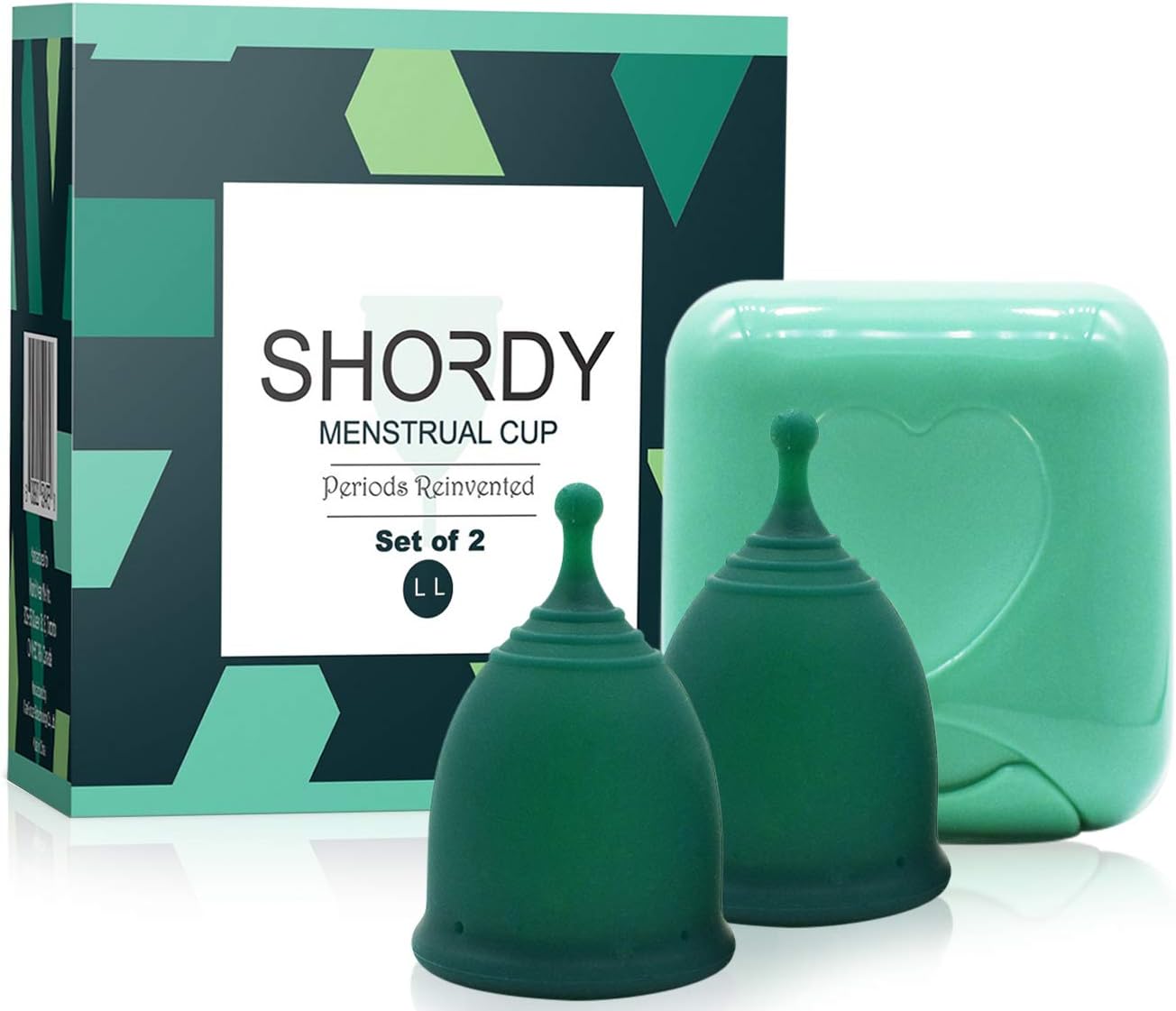 SHORDY Reusable Menstrual Cups Set of 2 (Large) with Travel Box