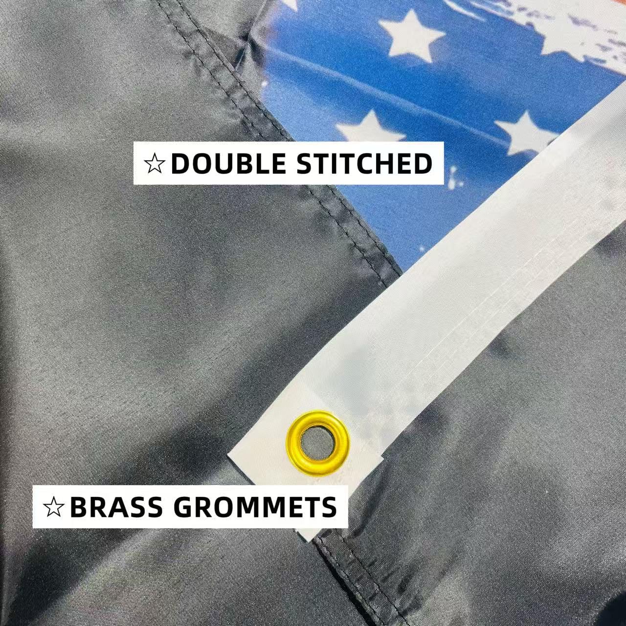 Detalle de CVALTIVF 4 x 6 ft Quebec Flag 2-Pack, UV-Resistant Polyester with Brass Grommets