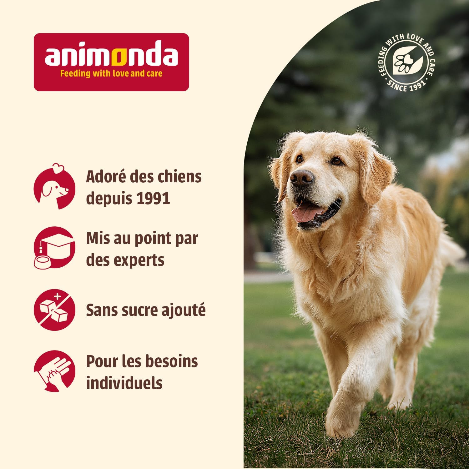 Detalle de Animonda Meat Chunks Small Canard Pur (60 g) – Friandises sans céréales pour chien adulte