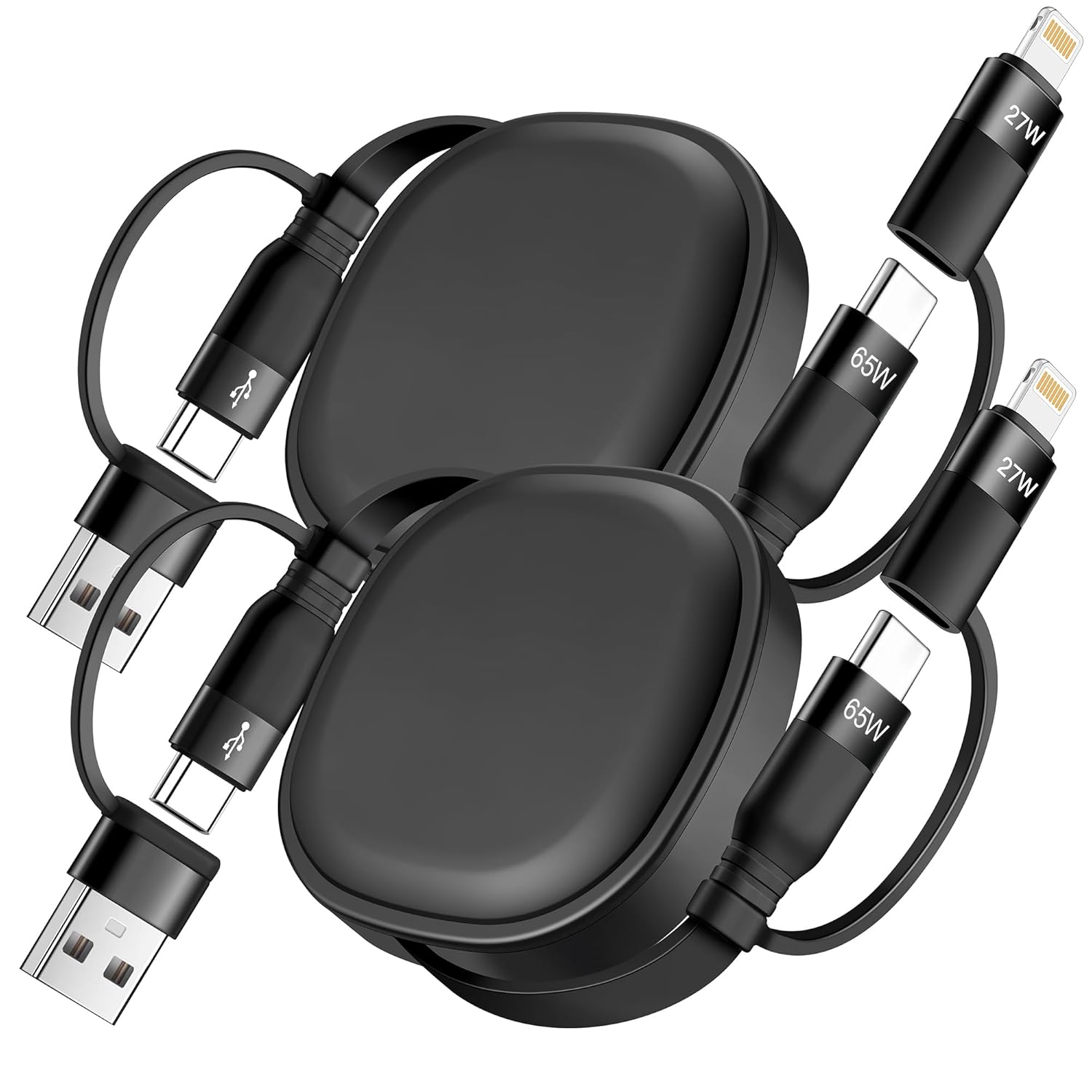 Detalle de Multi Charging Cable 60W 5‑in‑1 Retractable