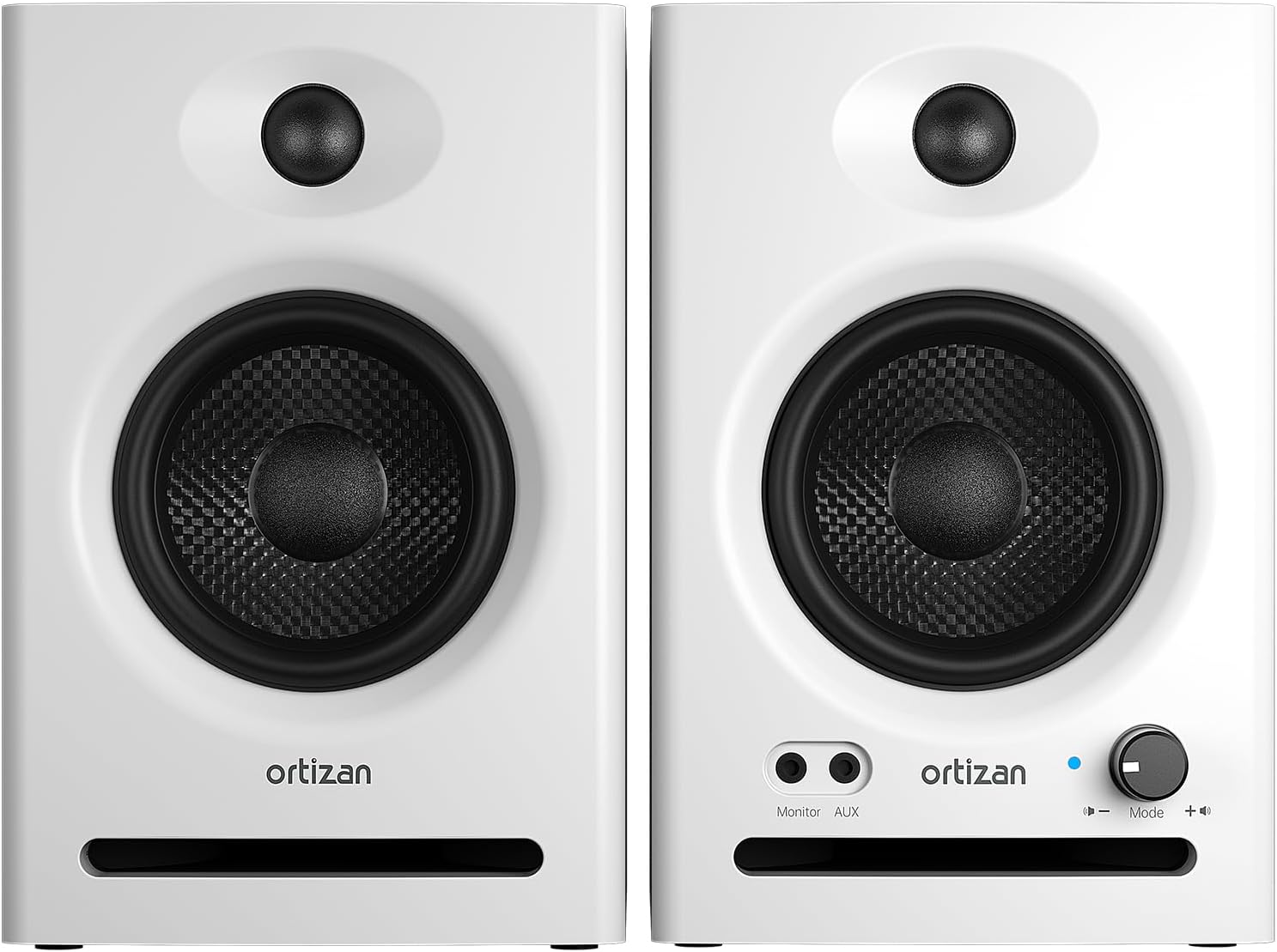 Detalle de Ortizan C7 2.0 Studio Monitor Speakers, Bluetooth 5.3, White Pair