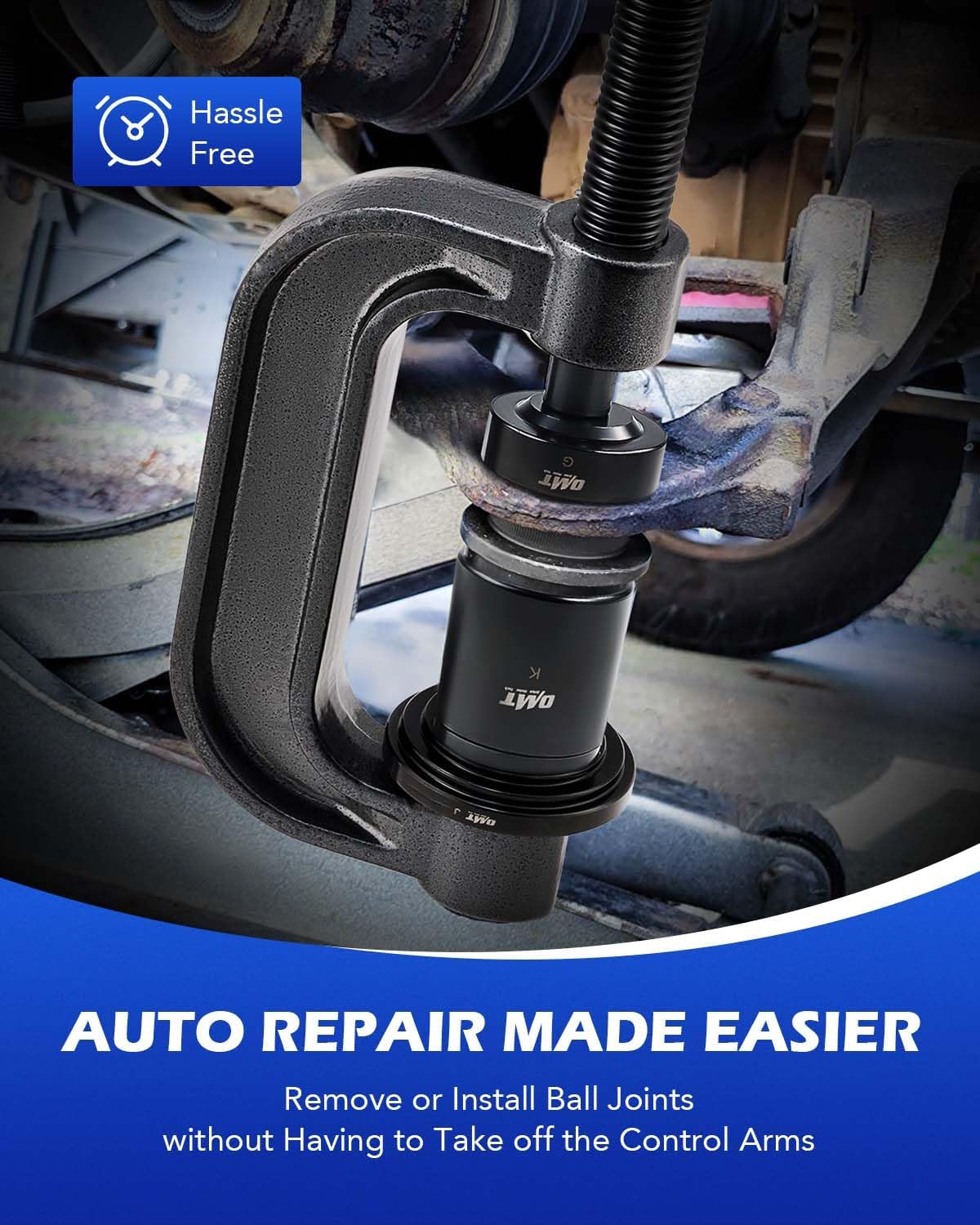 Detalle 1 de Orion Motor Tech Heavy Duty Ball Joint Press & U-Joint Removal Tool Kit (BK) with 4WD Adapters