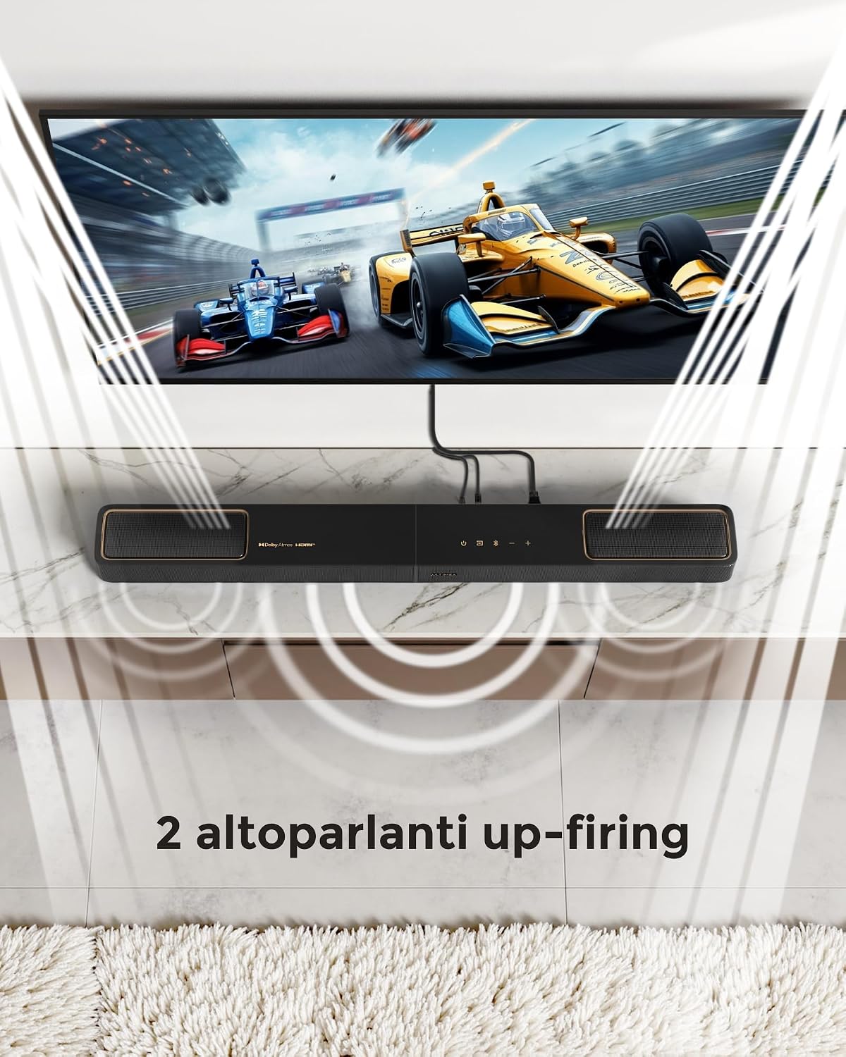 Detalle 2 de ULTIMEA 5.1.2 soundbar Dolby Atmos 40 Hz