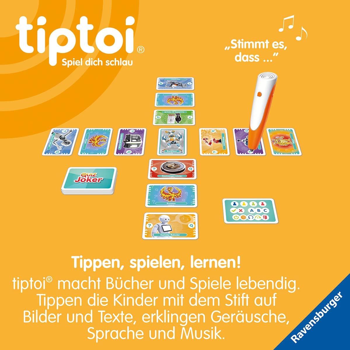 Detalle de Ravensburger tiptoi Quiz Roboter – interaktives Lern-Quiz für Kinder ab 6 Jahren (1–4 Spieler)