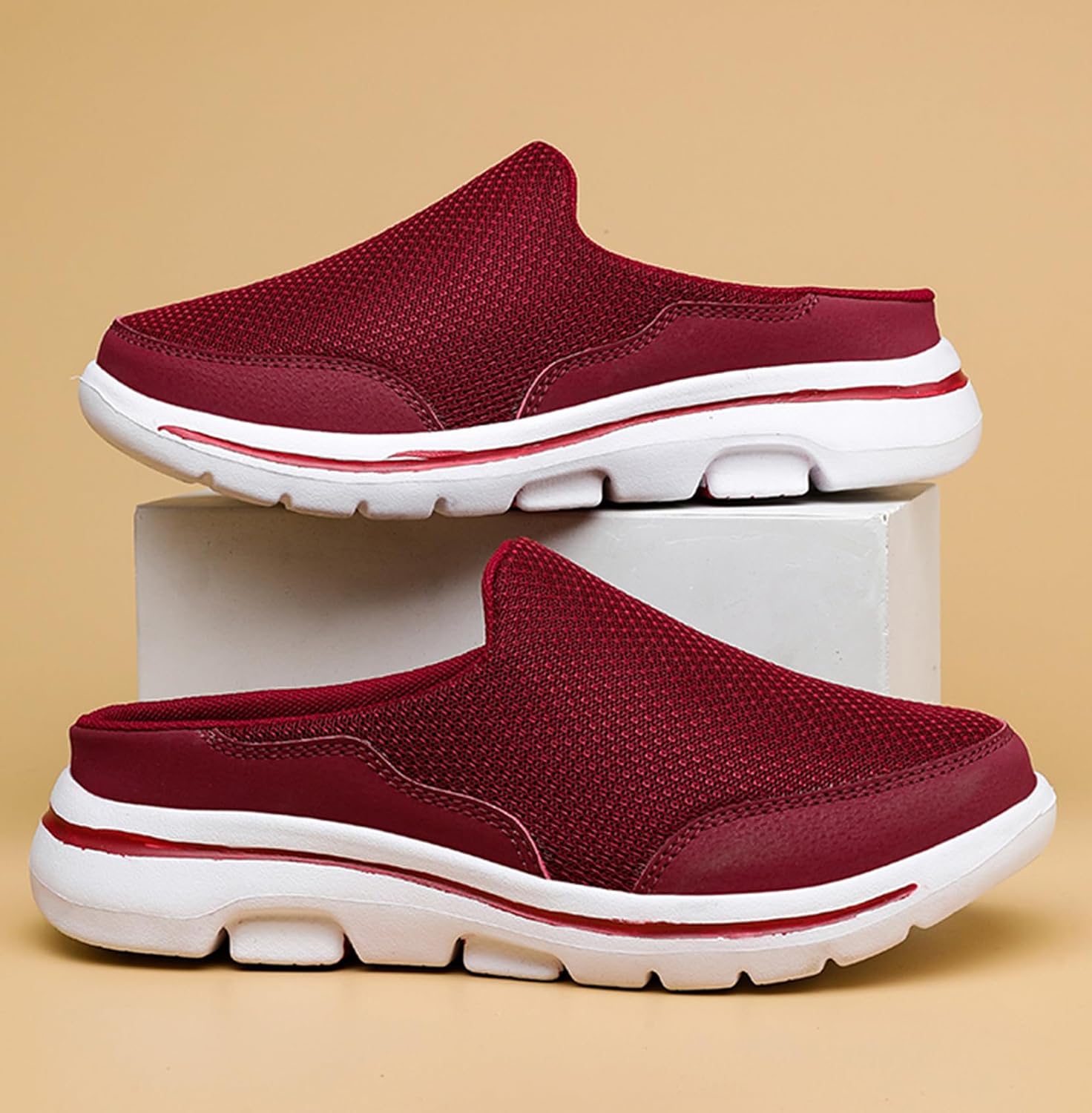 Thumbnail 4 de SMajong Slip on Mules: Breathable Knit Garden Slippers for Indoor & Outdoor Use