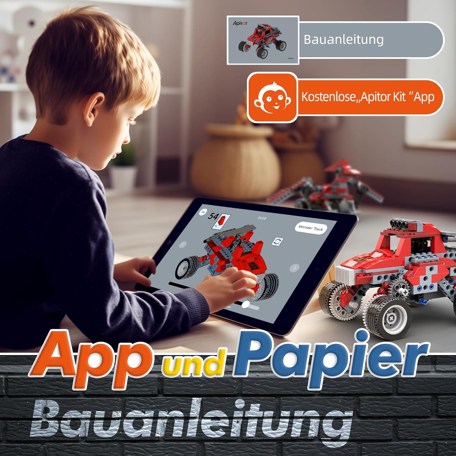 Thumbnail 6 de Apitor Robot B 240 Teile Motor-Set