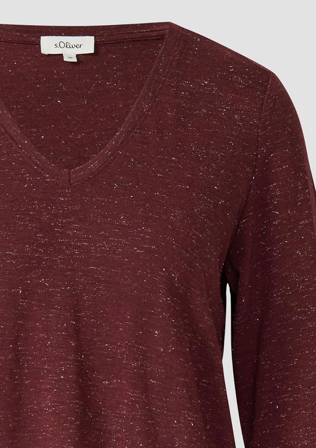 Thumbnail 5 de s.Oliver Damen T-Shirt Langarm V-Neck