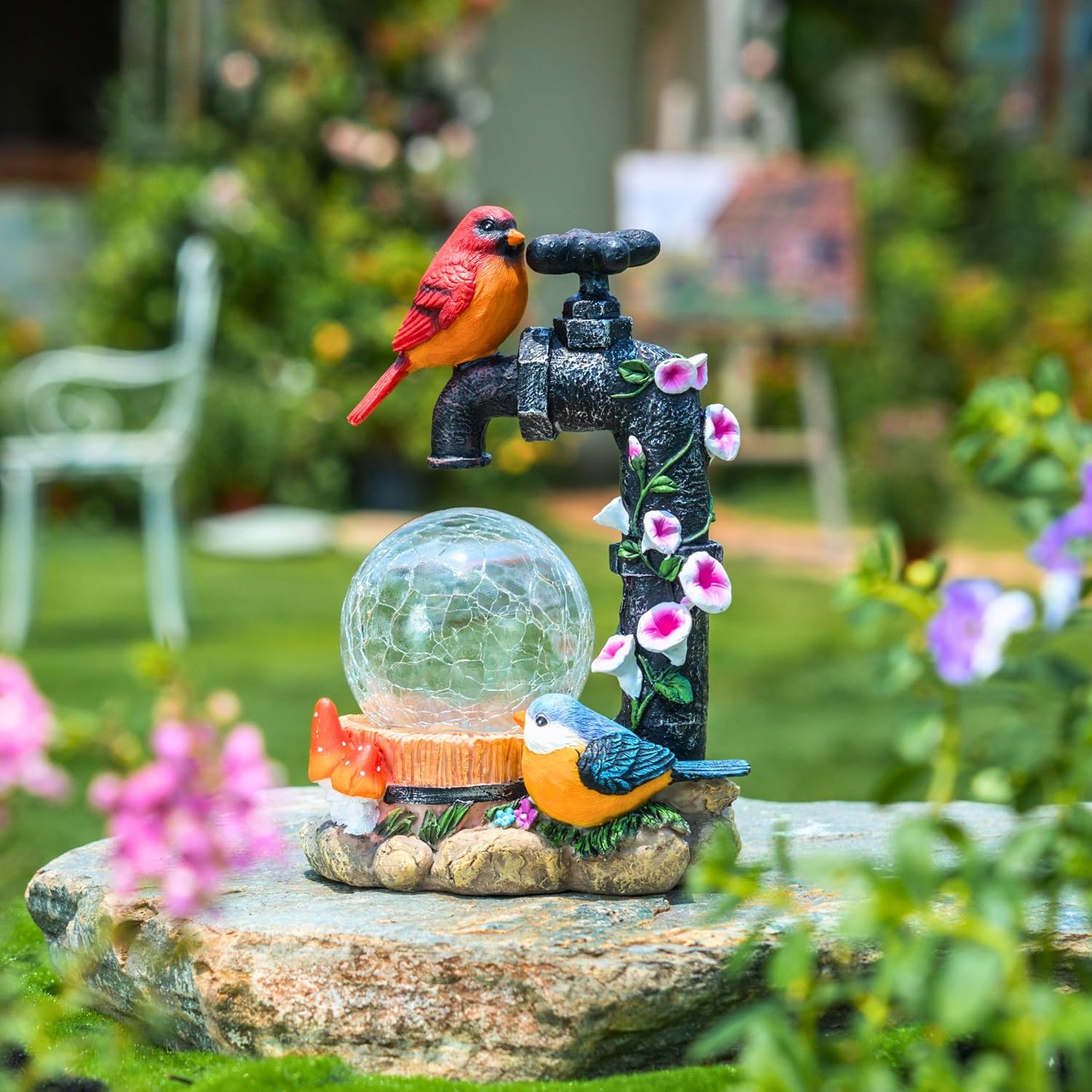 Thumbnail 1 de TERESA'S COLLECTIONS Garden Robin Ornament 15cm