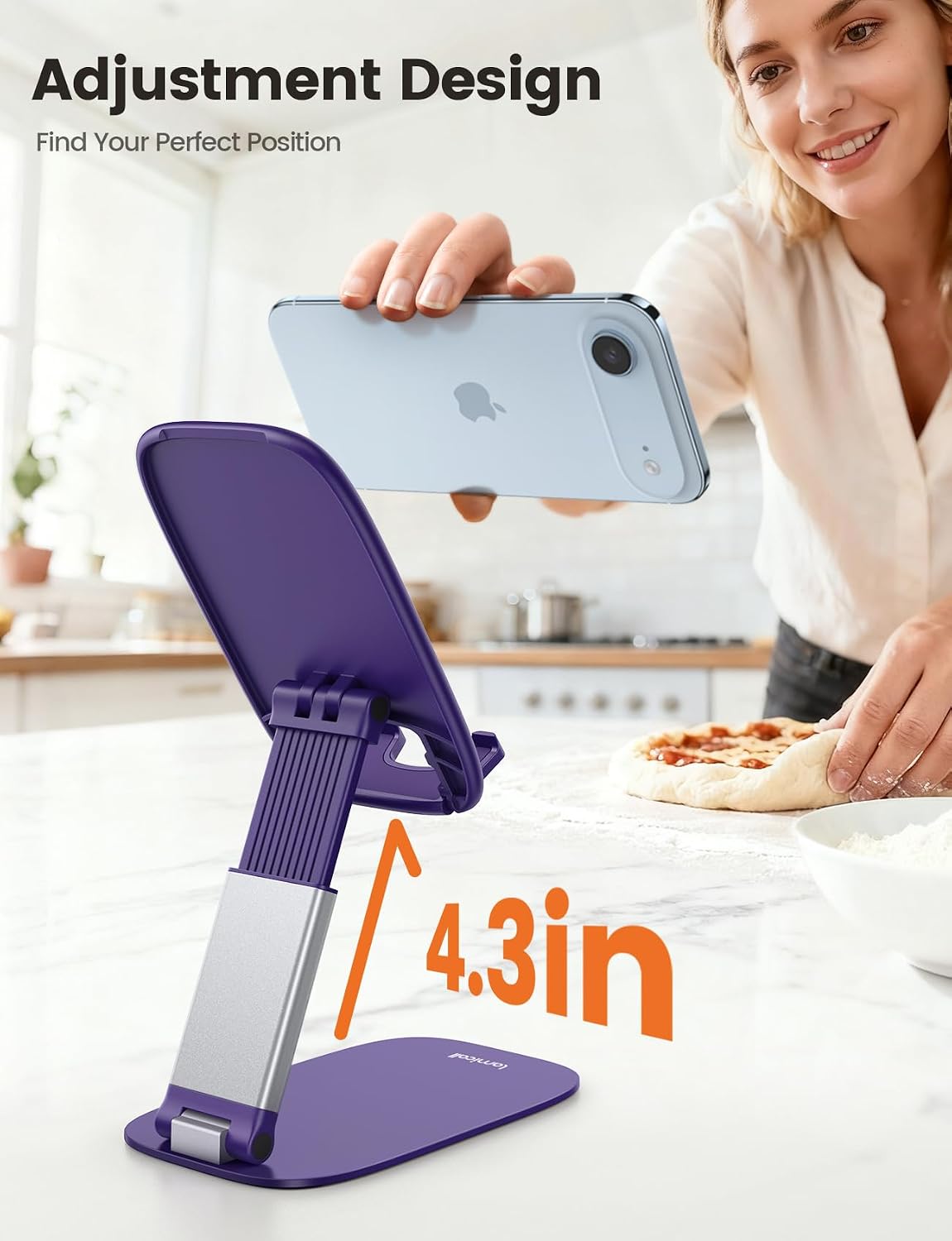 Detalle 2 de Lamicall Ultra-Thin Purple Phone Holder