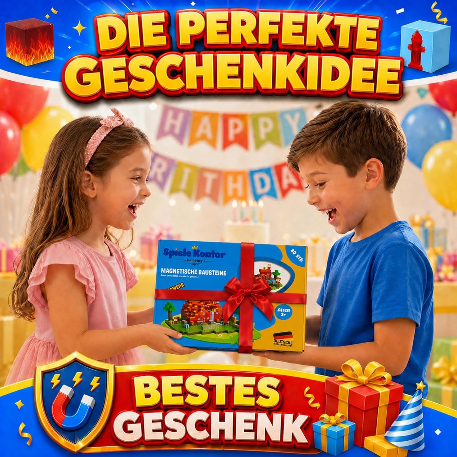Thumbnail 6 de Magnetische Bausteine Feuerwehr – 80 Teile