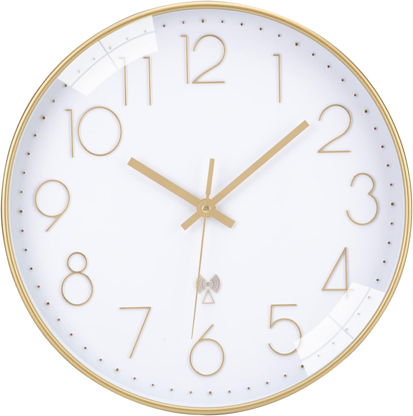Detalle de VIVILINEN Clock-12 – bezgłośny zegar ścienny sterowany radiowo, 30 × 30 cm