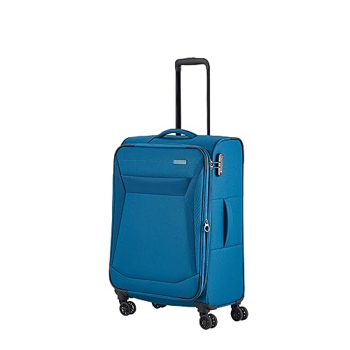 Detalle de Travelite Koffer Chios Größe M: 67 cm, 60–66 Liter, leichter Weichschalen-Koffer mit TSA-Schloss