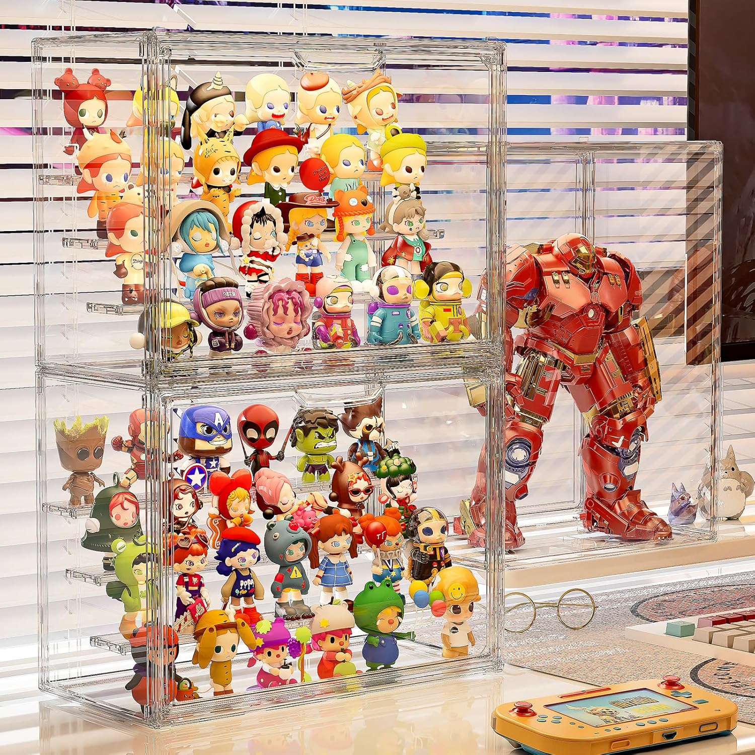 Thumbnail 6 de MSHOMELY Clear Acrylic Display Case (4-Layer) for Collectibles Figures — 2-Pack, Stackable Shelves