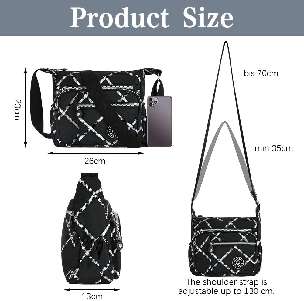 Thumbnail 2 de Aucuu Borsa a Tracolla da Donna in Nylon: stile casual e grande capacità