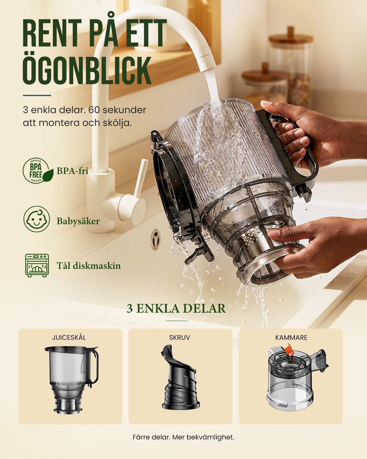 Thumbnail 6 de LINKChef Slow Juicer – 250 W, 13 cm matningsöppning och 1,8 l behållare