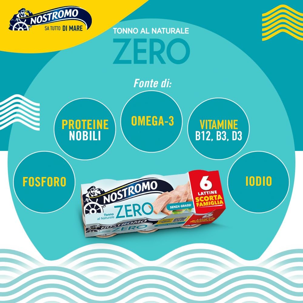 Thumbnail 2 de Nostromo Tonno al Naturale 65g – Confezione Scorta 60 Lattine (10 x 6) senza grassi, sgocciolato e pronto da gustare